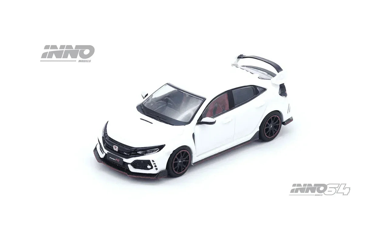 Premium scale diecast model car – Honda Civic TYPE-R (FK8), 1:64 Scale (White) Collectible