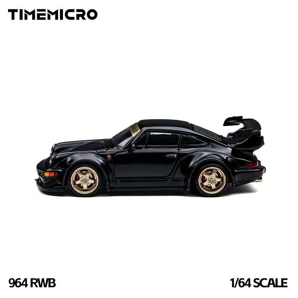 *PRE-ORDER* Time Micro Porsche RWB 964, 1:64 Scale (Black)