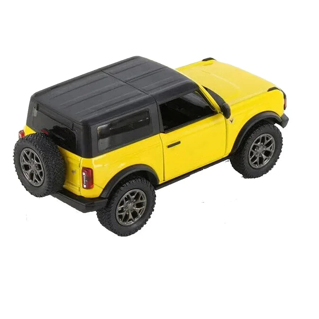 Premium scale diecast model car – Ford Bronco (Hard Top) 2022, 1:36 Scale (Yellow) Collectible