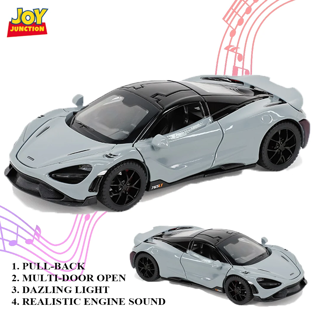 McLaren 765LT Model Car, 1:32 Scale (Grey)