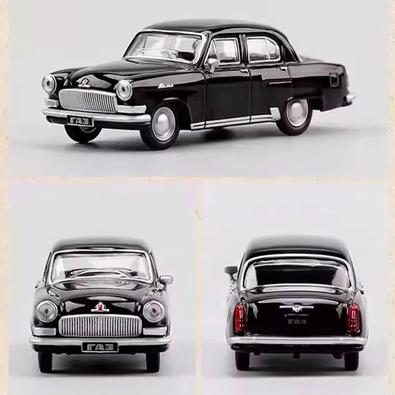 Premium scale diecast model car – GAZ-21 Volga, 1:64 Scale (Black) Collectible
