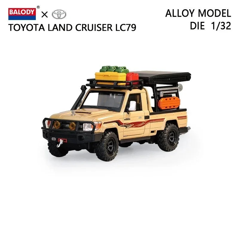 Toyota Land Cruiser LC79 with Accessories, 1:32 Scale (Sand Color)