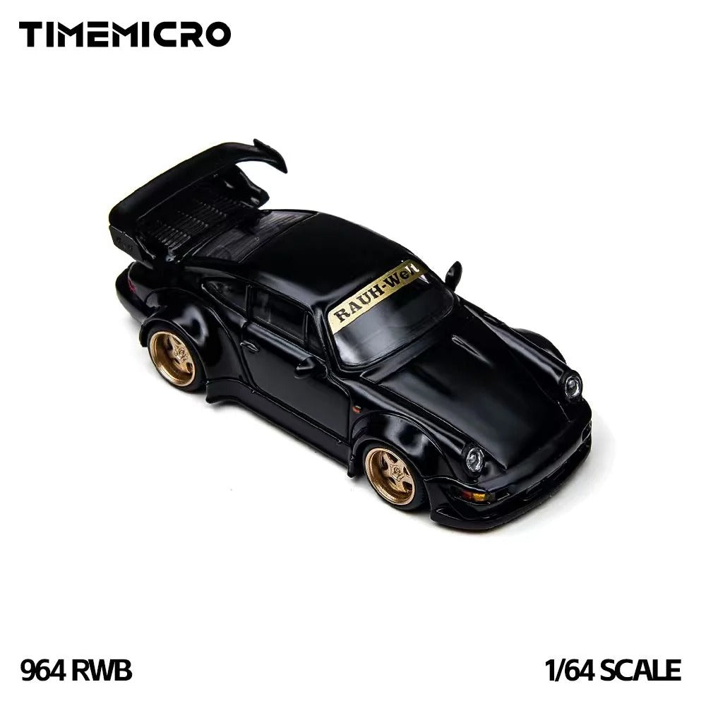 *PRE-ORDER* Time Micro Porsche RWB 964, 1:64 Scale (Black)
