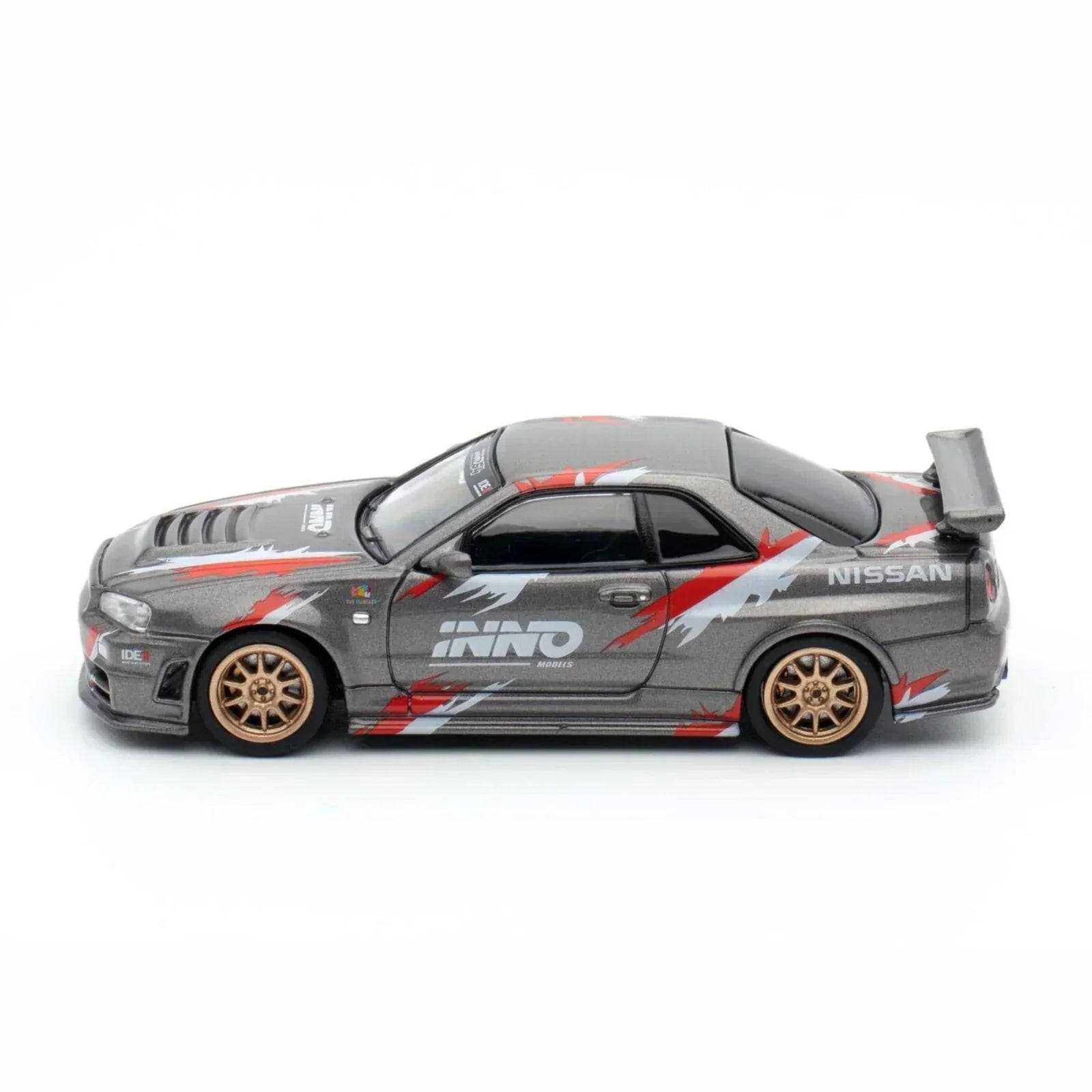 Premium scale diecast model car – Nissan Skyline GT-R (R34) Z-Tune Indonesia Diecast Expo Exclusive Edition, 1:64 Scale (Grey) Collectible