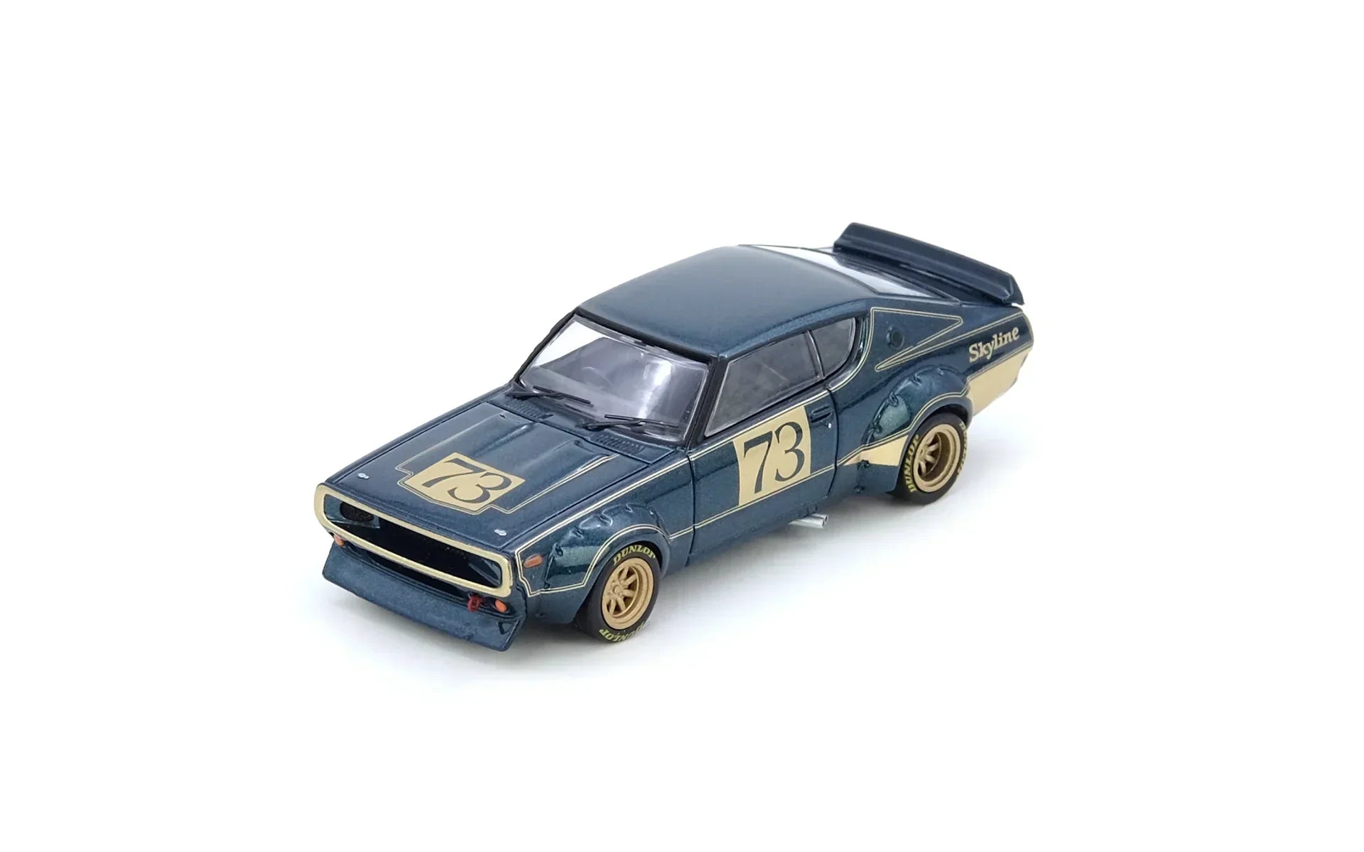 Premium scale diecast model car – *PRE-ORDER* Nissan Skyline 2000 Gt-R (KPGC110) Racing Concept, 1:64 Scale (Green) Collectible