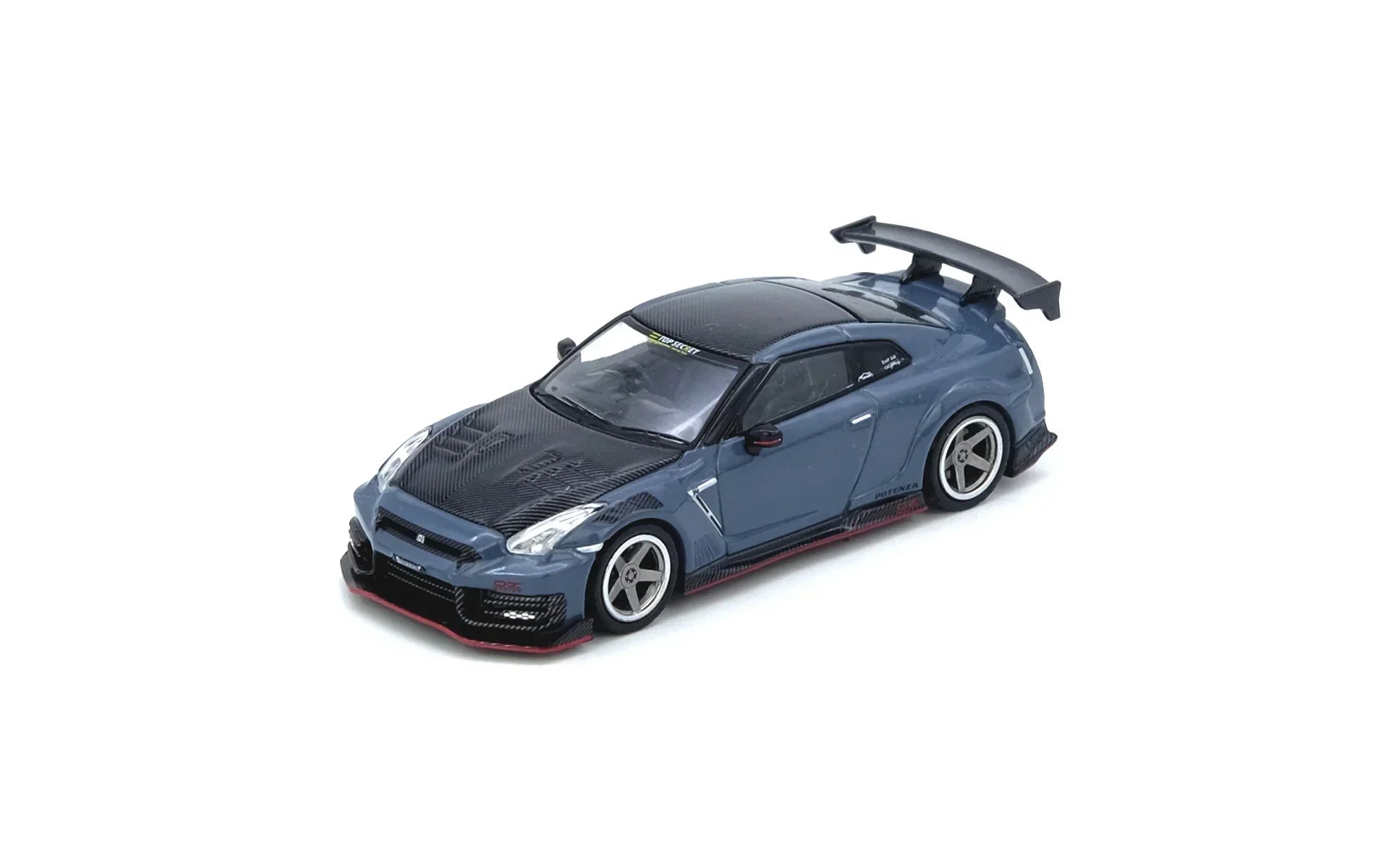 Premium scale diecast model car – GT-R R35 Top Secret Hong Kong Toy Car Salon 2025, 1:64 Scale (Chrome Gold) Collectible