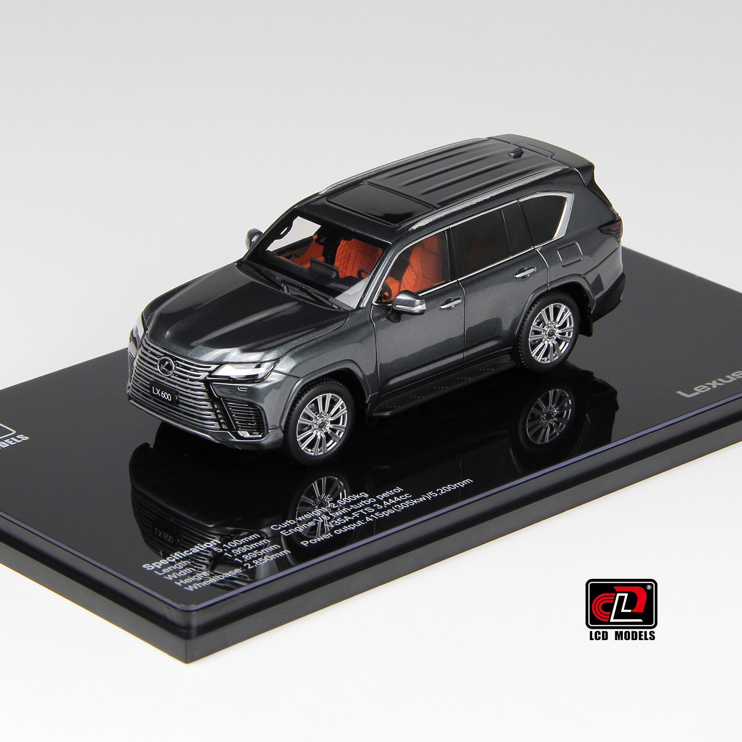 Premium scale diecast model car – LEXUS LX600, 1:43 Scale (Grey) Collectible