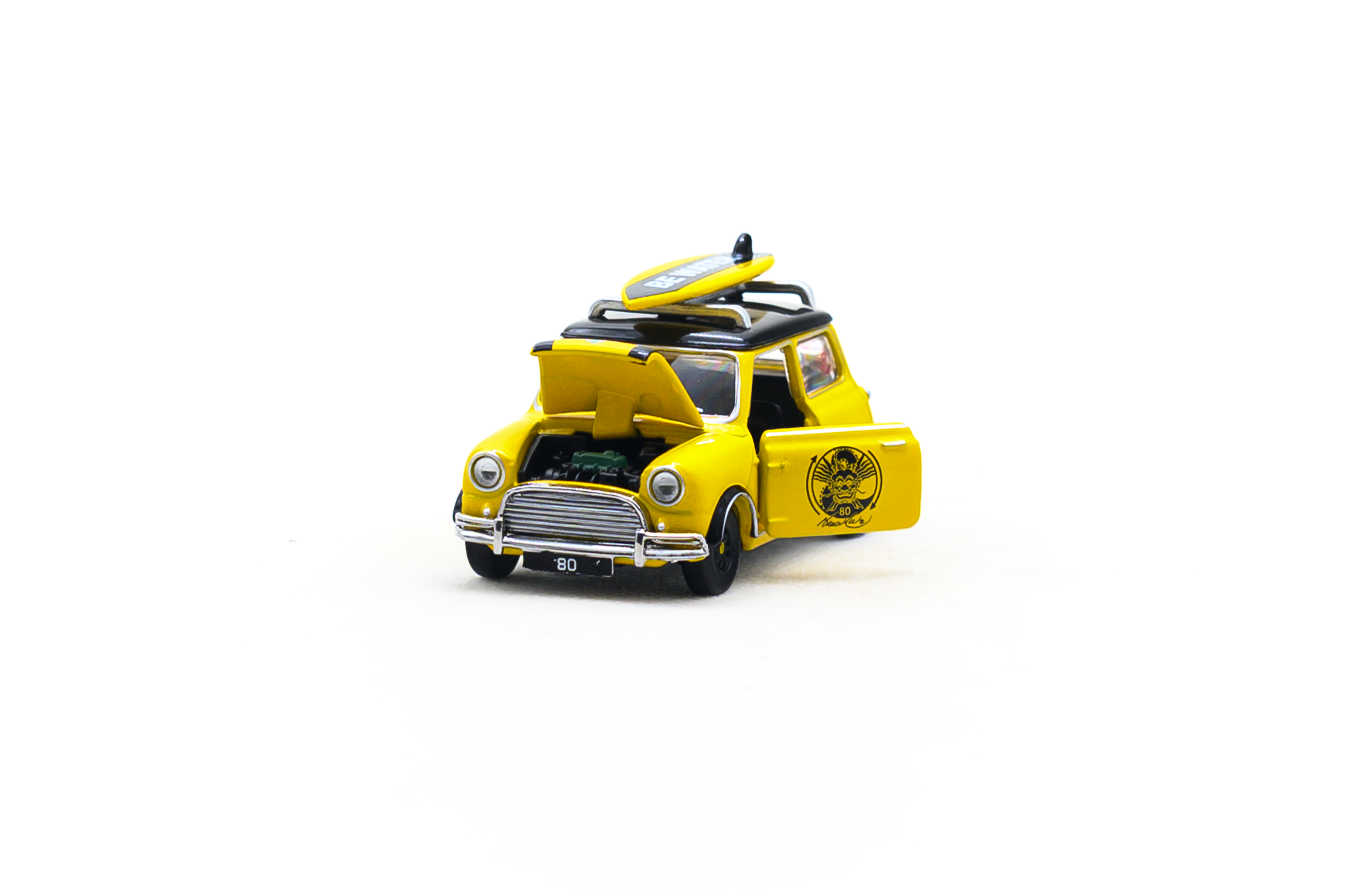 Premium scale diecast model car – Mini Cooper Mk 1 Bruce Lee Edition, 1:50 Scale Collectible