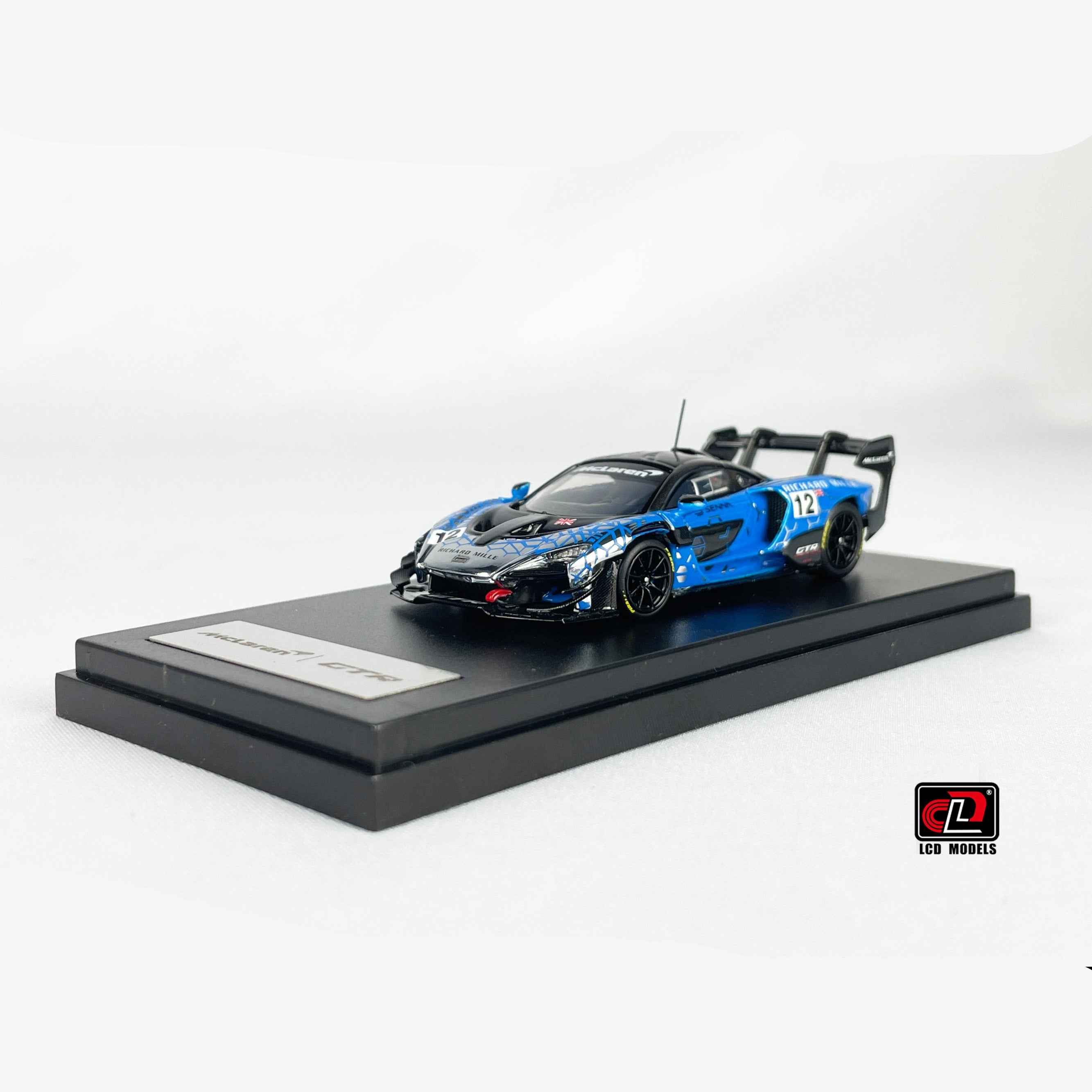 Premium scale diecast model car – McLaren Senna GTR, 1:64 Scale (Electroplating Blue) Collectible