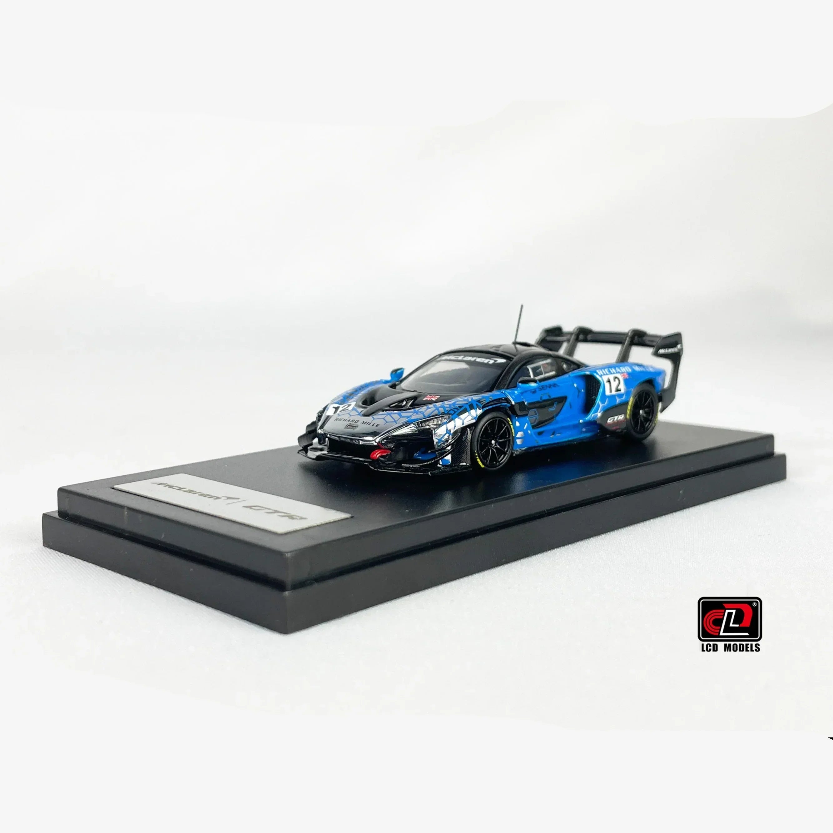 Premium scale diecast model car – McLaren Senna GTR, 1:64 Scale (Electroplating Blue) Collectible