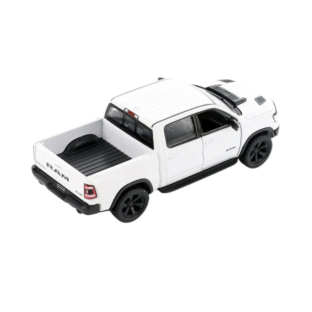 Premium scale diecast model car – Ram 1500 2019, 1:36 Scale (White) Collectible