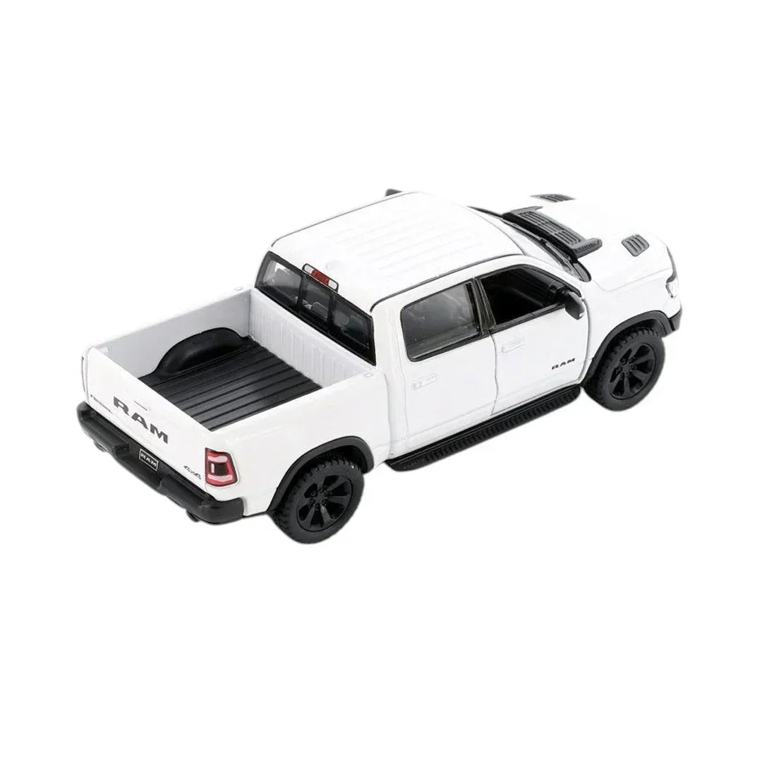 Premium scale diecast model car – Ram 1500 2019, 1:36 Scale (White) Collectible