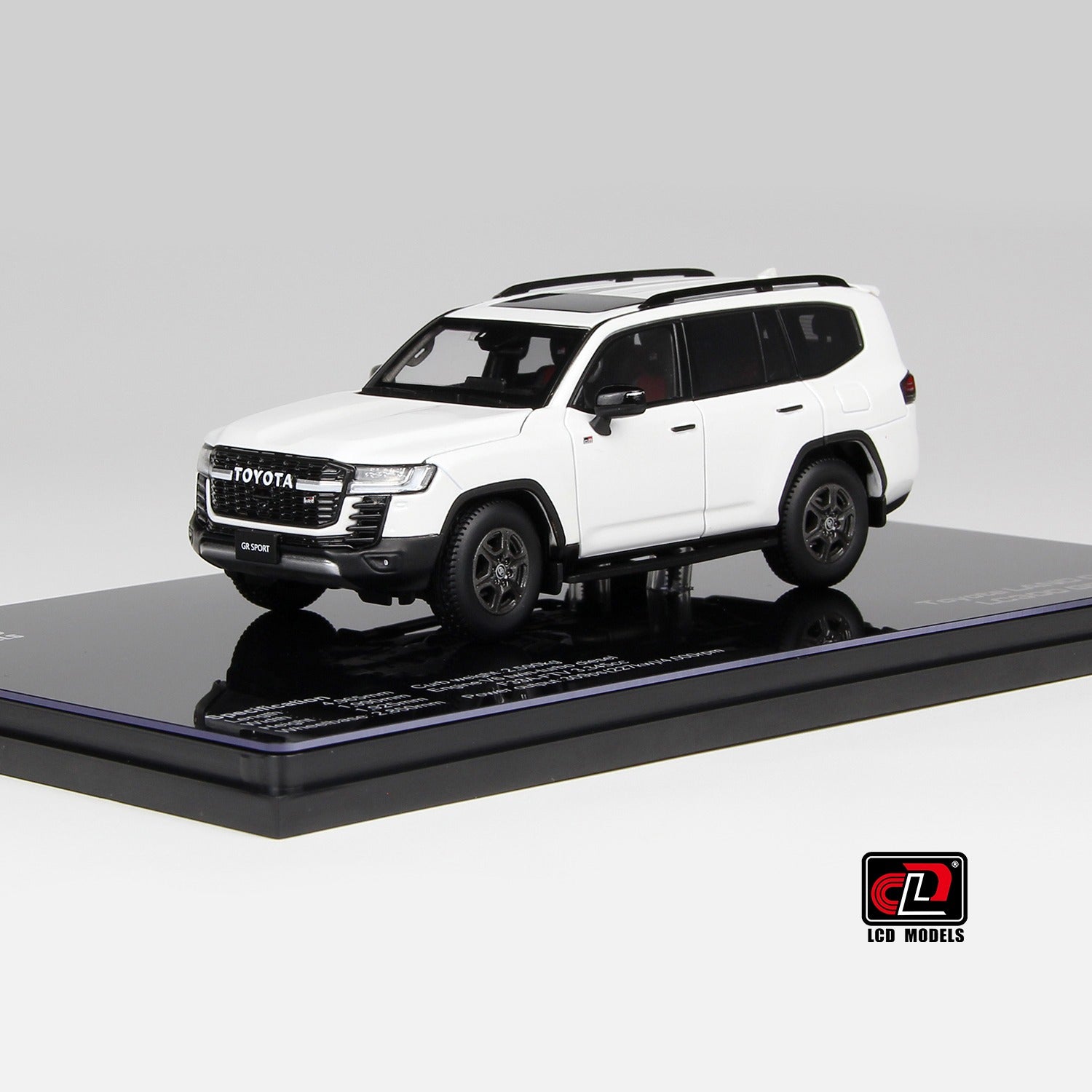 Premium scale diecast model car – Toyota LC300-GR Sport, 1:43 Scale (White) Collectible