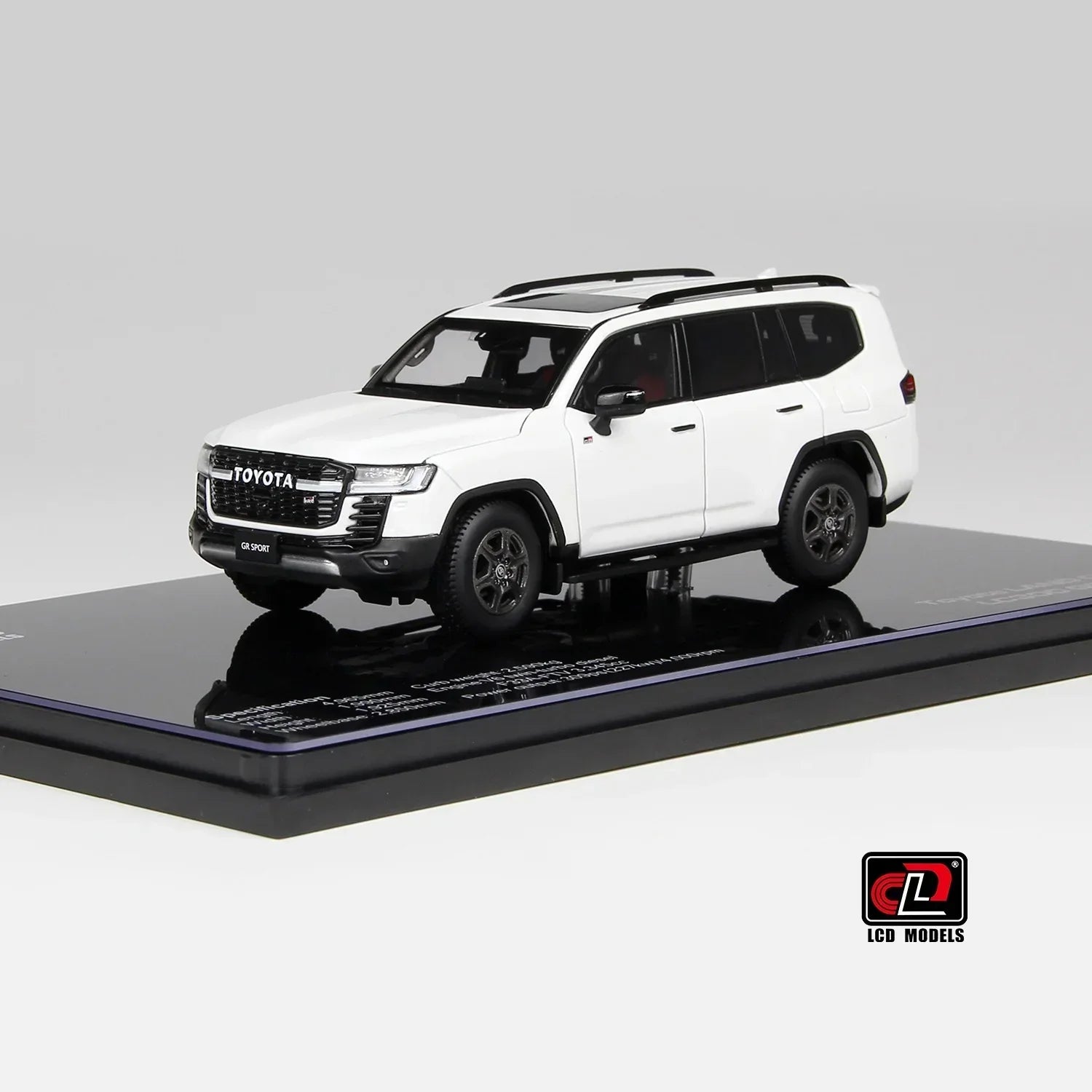 Premium scale diecast model car – Toyota LC300-GR Sport, 1:43 Scale (White) Collectible