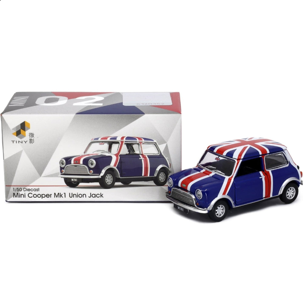 Premium scale diecast model car – Mini Cooper Union Jack 154 (RHD), 1:50 Scale Collectible