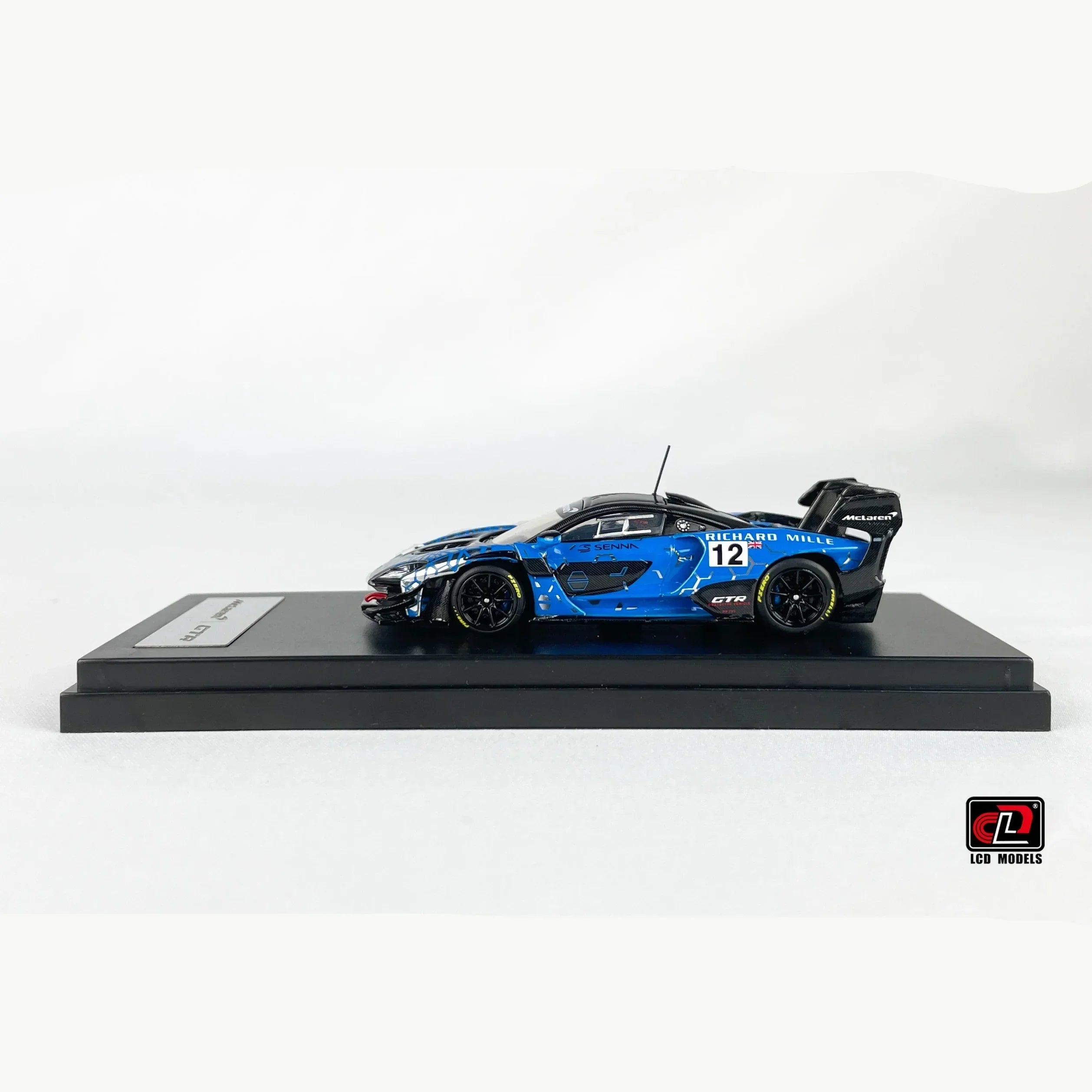 Premium scale diecast model car – McLaren Senna GTR, 1:64 Scale (Electroplating Blue) Collectible