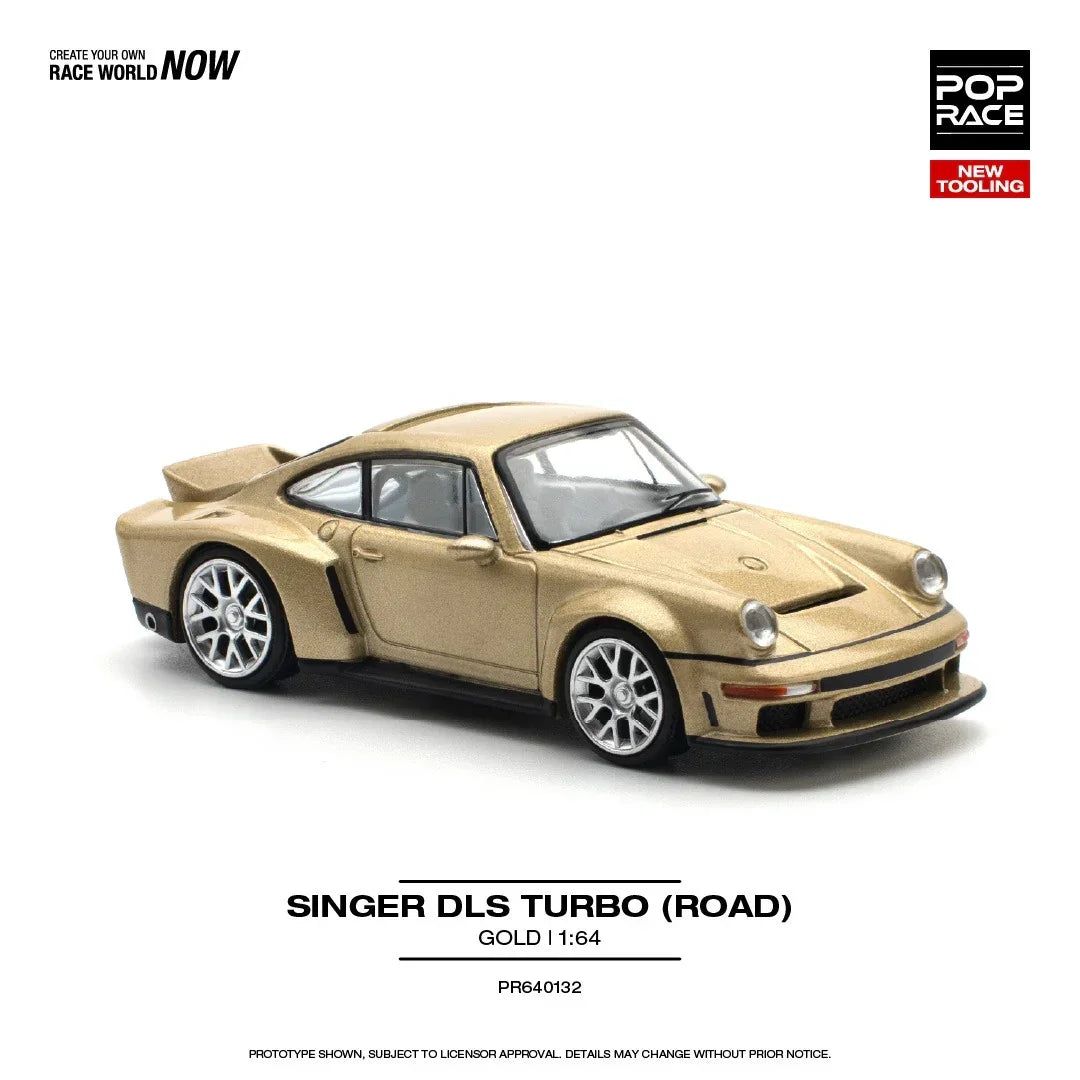 Premium scale diecast model car – Singer DLS Turbo, 1:64 Scale (Sand Color) Collectible