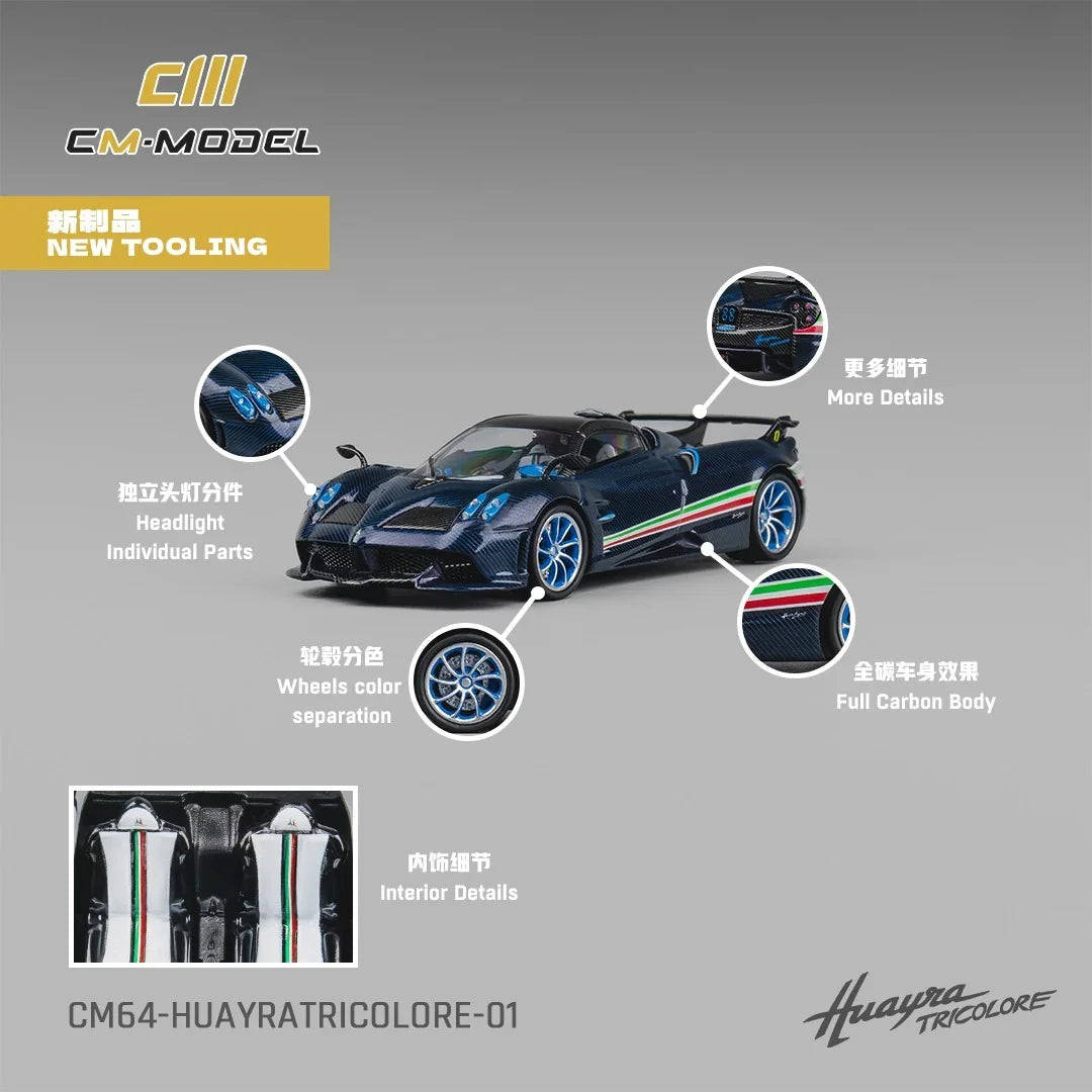 Pagani Huarya Tricolore -02, 1:64 Scale (Blue)