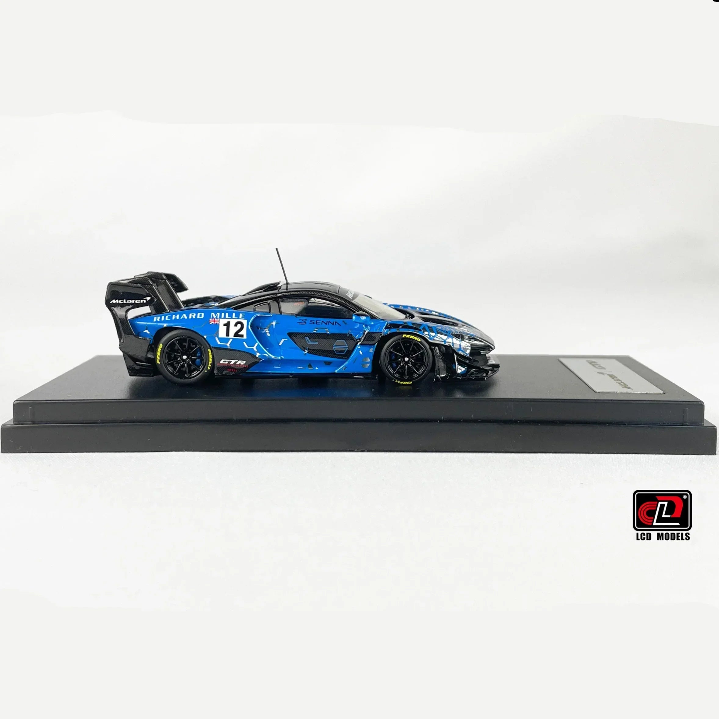 Premium scale diecast model car – McLaren Senna GTR, 1:64 Scale (Electroplating Blue) Collectible