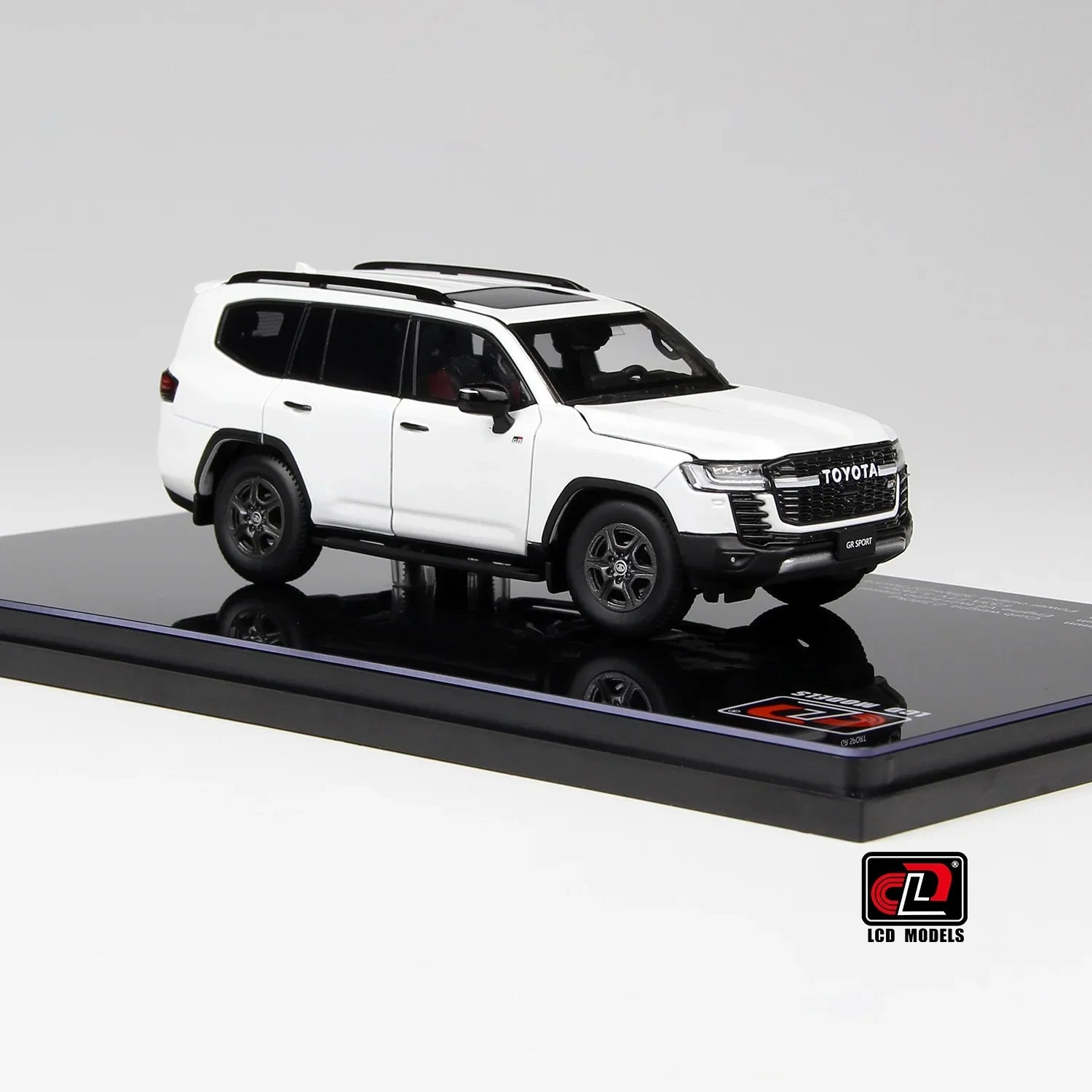 Premium scale diecast model car – Toyota LC300-GR Sport, 1:43 Scale (White) Collectible