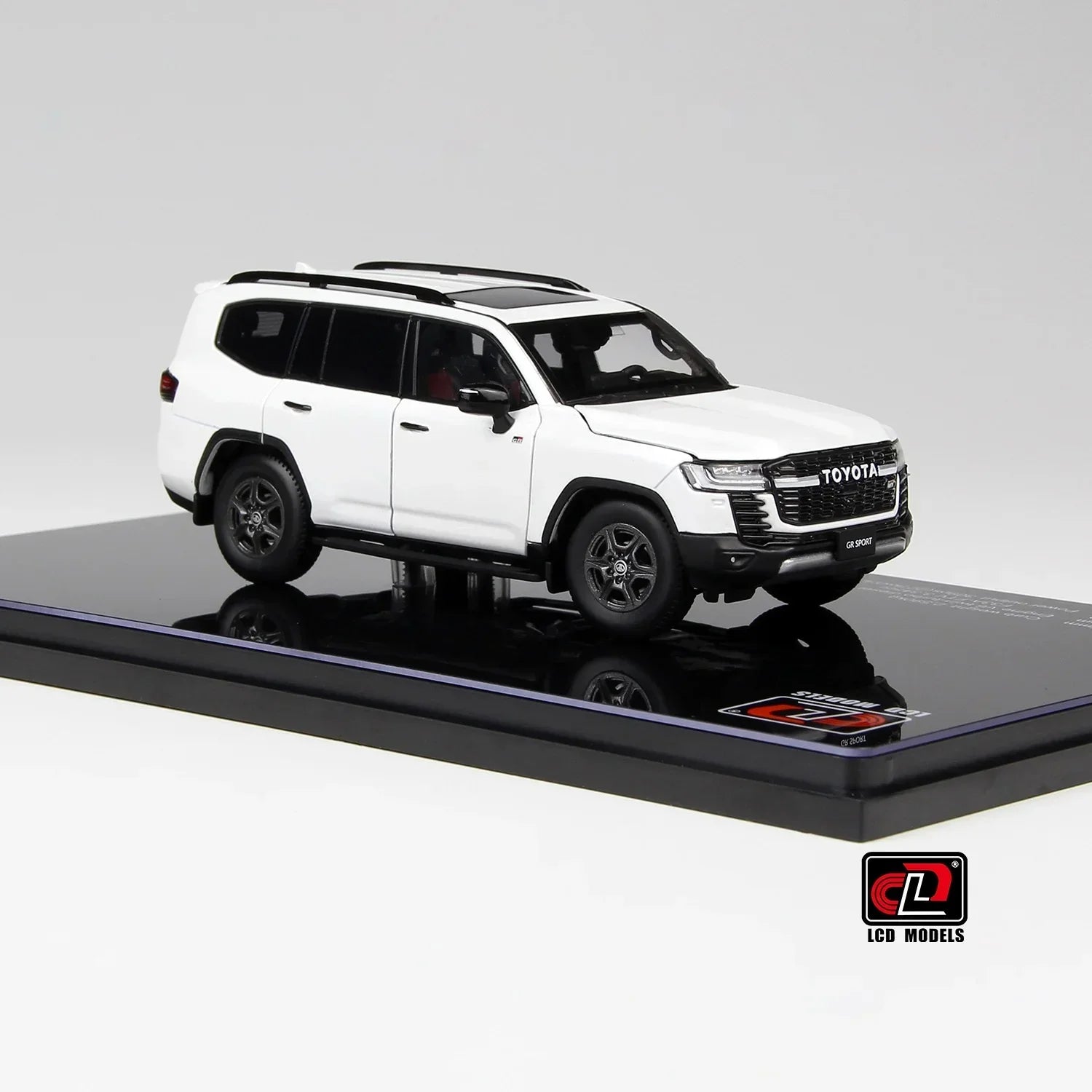 Premium scale diecast model car – Toyota LC300-GR Sport, 1:43 Scale (White) Collectible