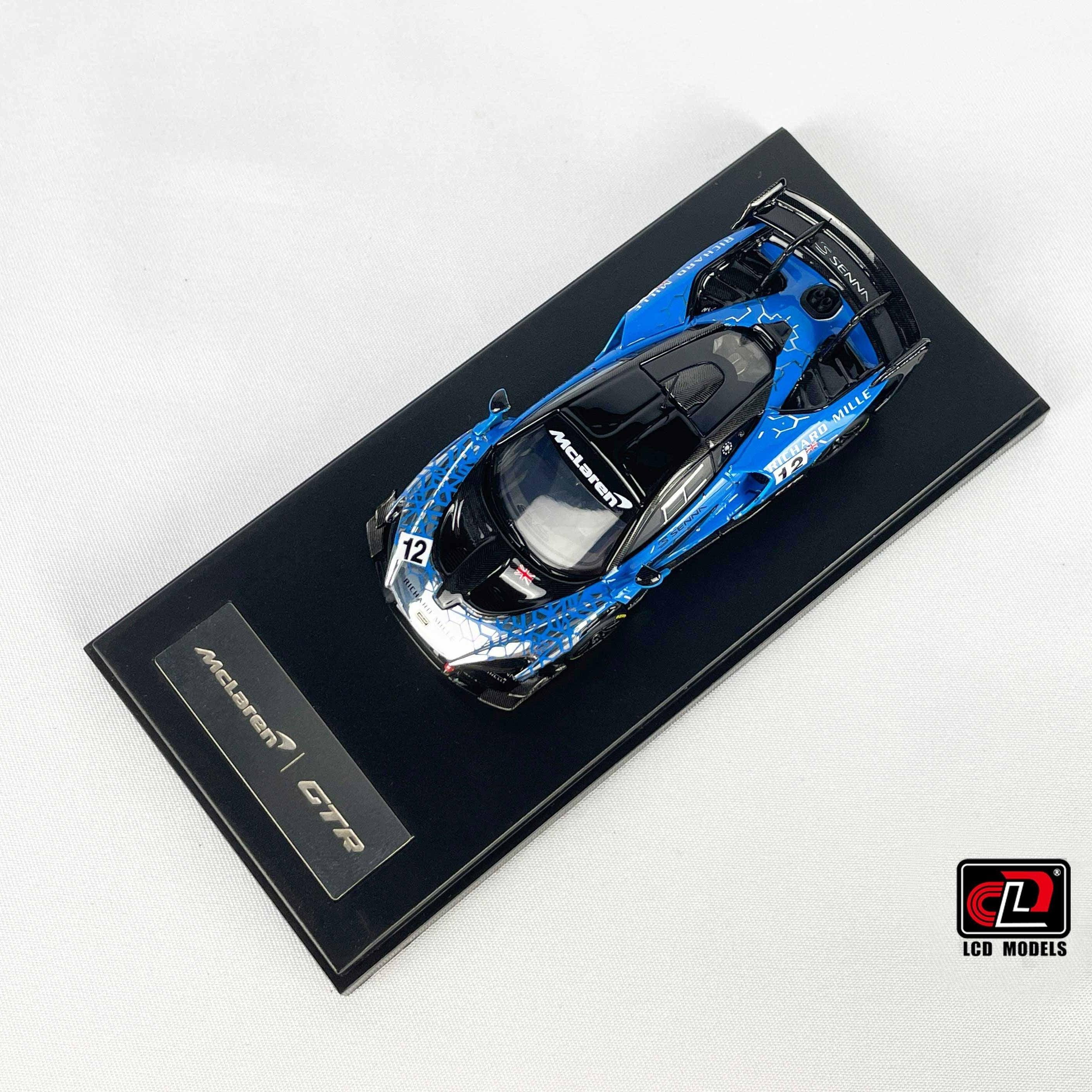Premium scale diecast model car – McLaren Senna GTR, 1:64 Scale (Electroplating Blue) Collectible