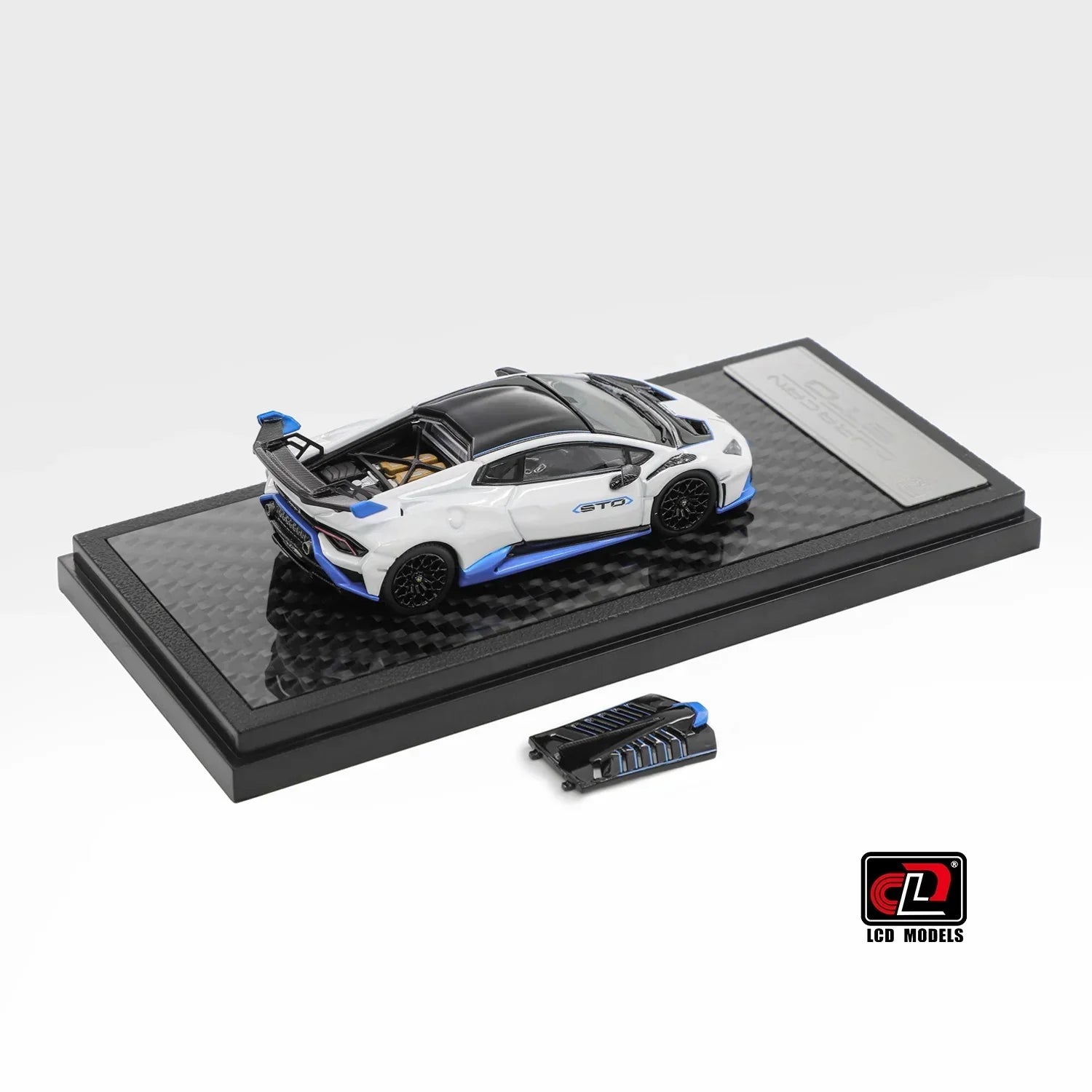 Premium scale diecast model car – Lamborghini Huracan STO, 1:64 Scale (White) Collectible