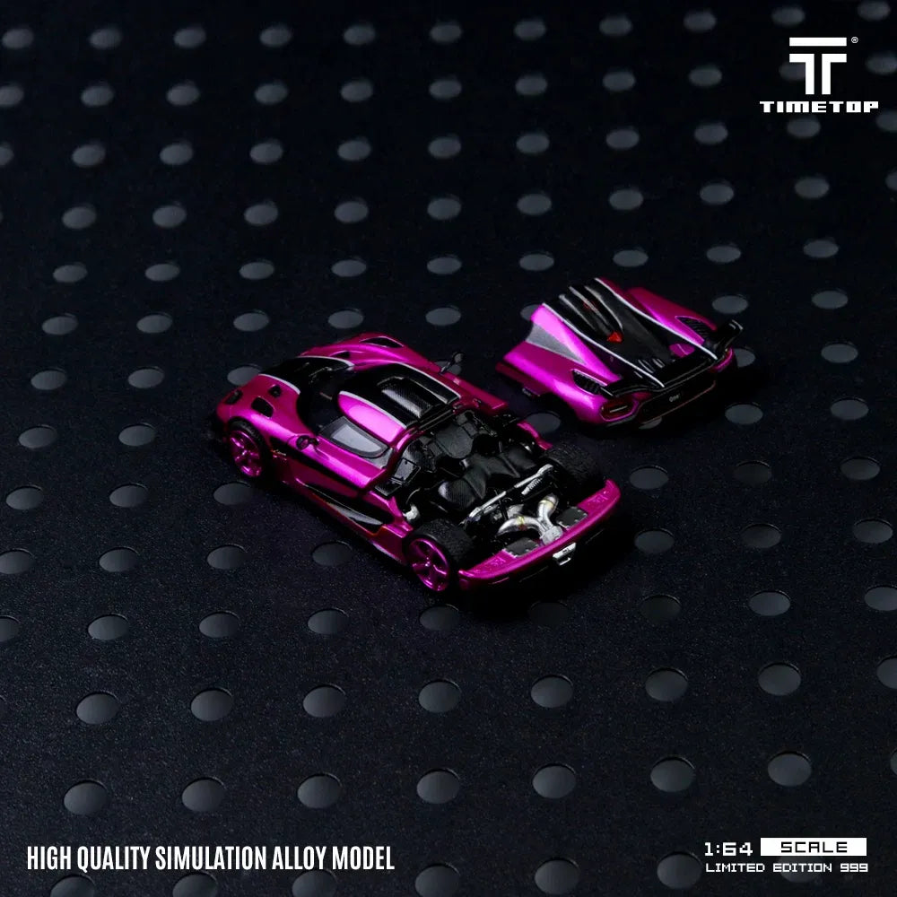 *PRE-ORDER* Time Micro Koenigsegg One:1 Pearl Magenta Gift Box Edition, 1:64 Scale