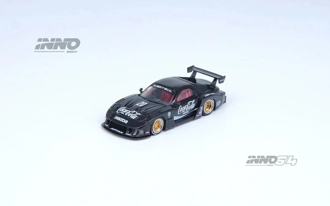 Premium scale diecast model car – *PRE-ORDER* Mazda RX7 (FD3S) LB-Super Silhouette, 1:64 Scale (Black) Collectible