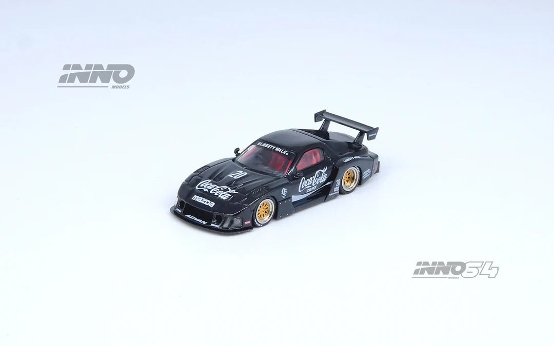 Premium scale diecast model car – *PRE-ORDER* Mazda RX7 (FD3S) LB-Super Silhouette, 1:64 Scale (Black) Collectible