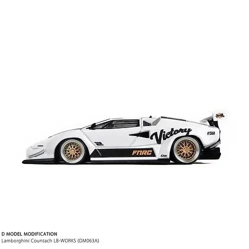 Premium scale diecast model car – Lamborghini Countach LB-WORKS (FNRC), 1:64 Scale Collectible