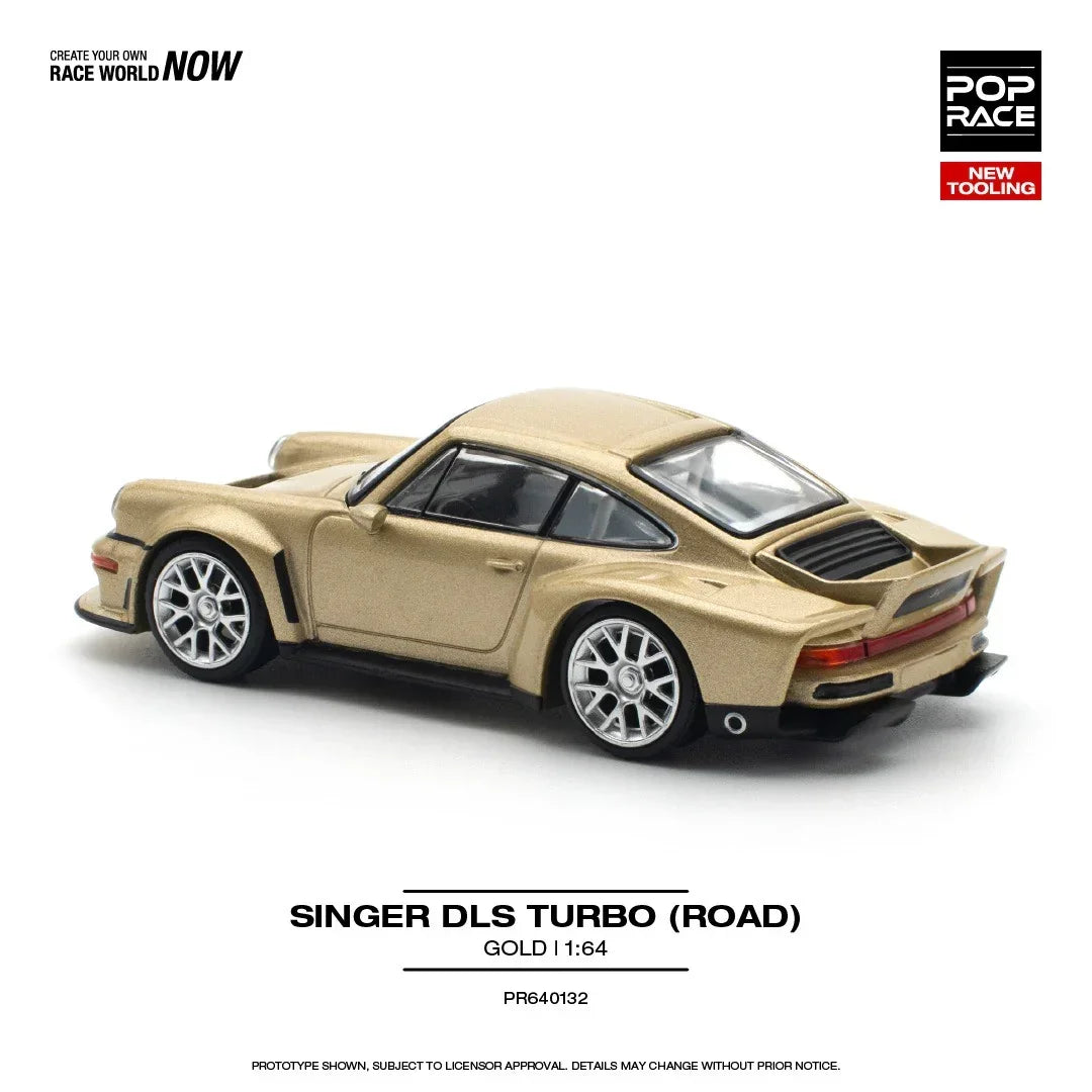 Premium scale diecast model car – Singer DLS Turbo, 1:64 Scale (Sand Color) Collectible