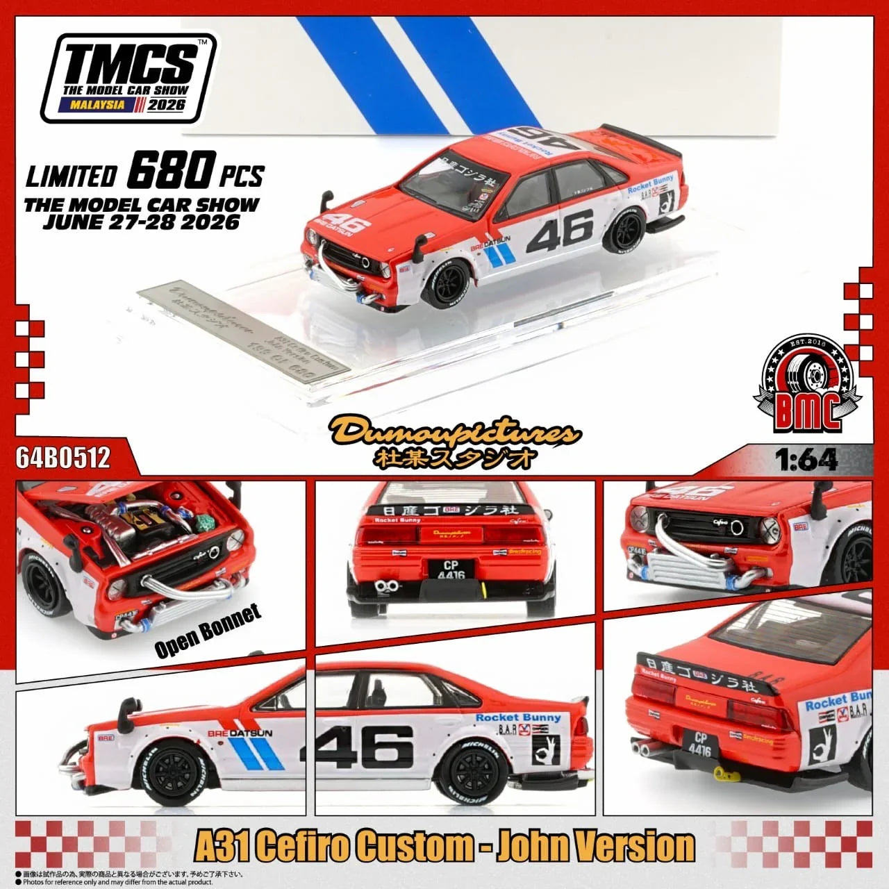 Premium scale diecast model car – *TMCS 2026* A31 Celiro John Custom, 1:64 Scale Collectible