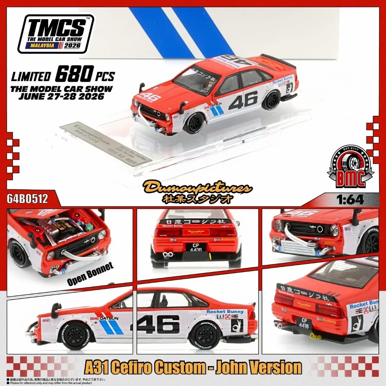 Premium scale diecast model car – *TMCS 2026* A31 Celiro John Custom, 1:64 Scale Collectible