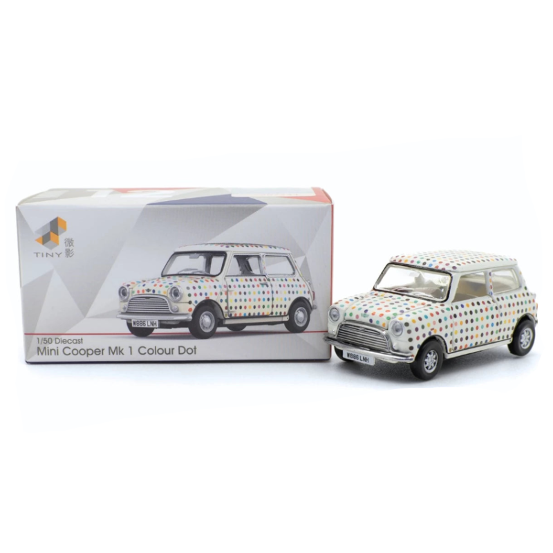 Premium scale diecast model car – Mini Cooper Mk 1 Colour Dot, 1:50 Scale Collectible