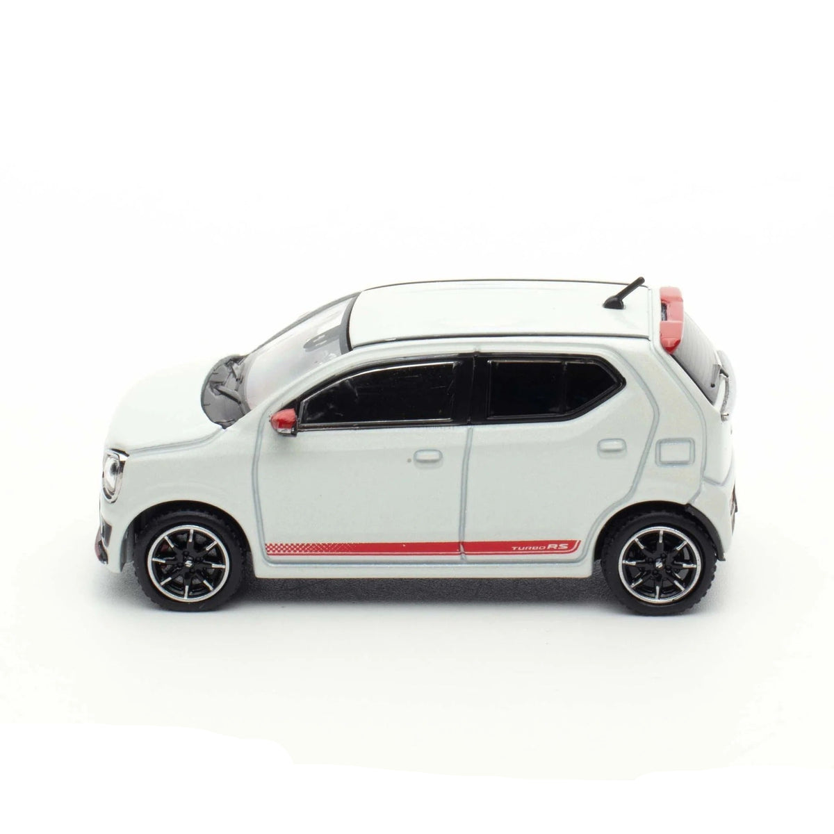 *PRE-ORDER* Suzuki Alto Turbo RS (HA36S) RS Decal Tune, 1:64 Scale (Pearl White)