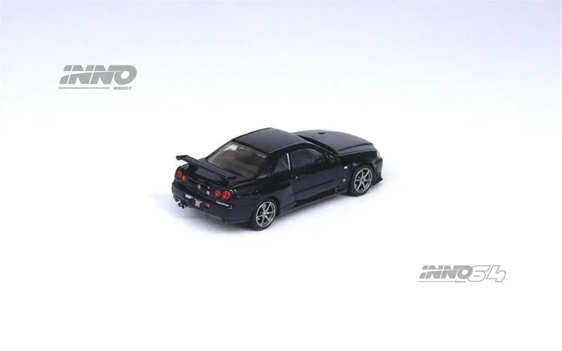 Premium scale diecast model car – *PRE-ORDER* Nissan Skyline GT-R (R34) V-Spec II,1:64 Scale (Black) Collectible