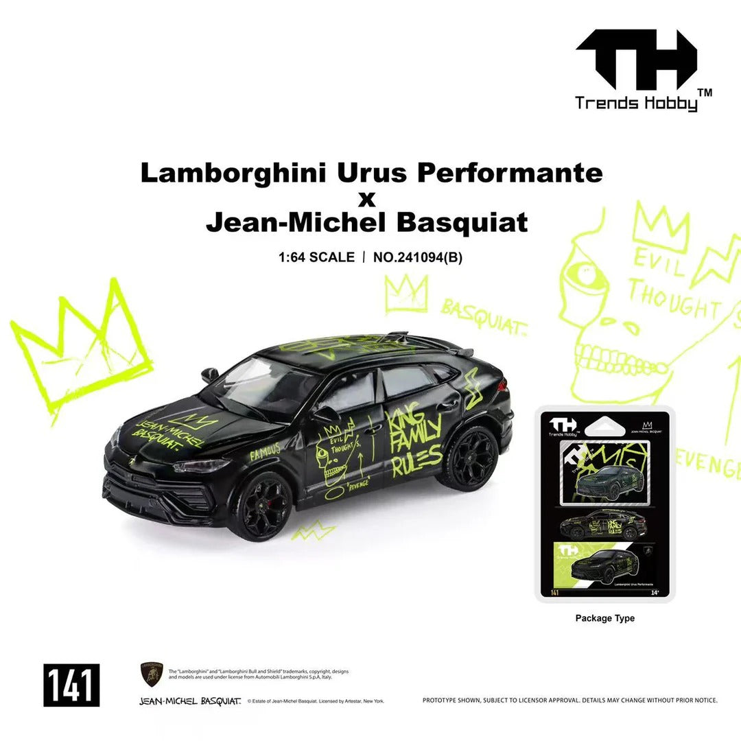 *PRE-ORDER* Lamborghini Urus Performante x Jean-Michel Basquiat, 1:64 Scale (Black)