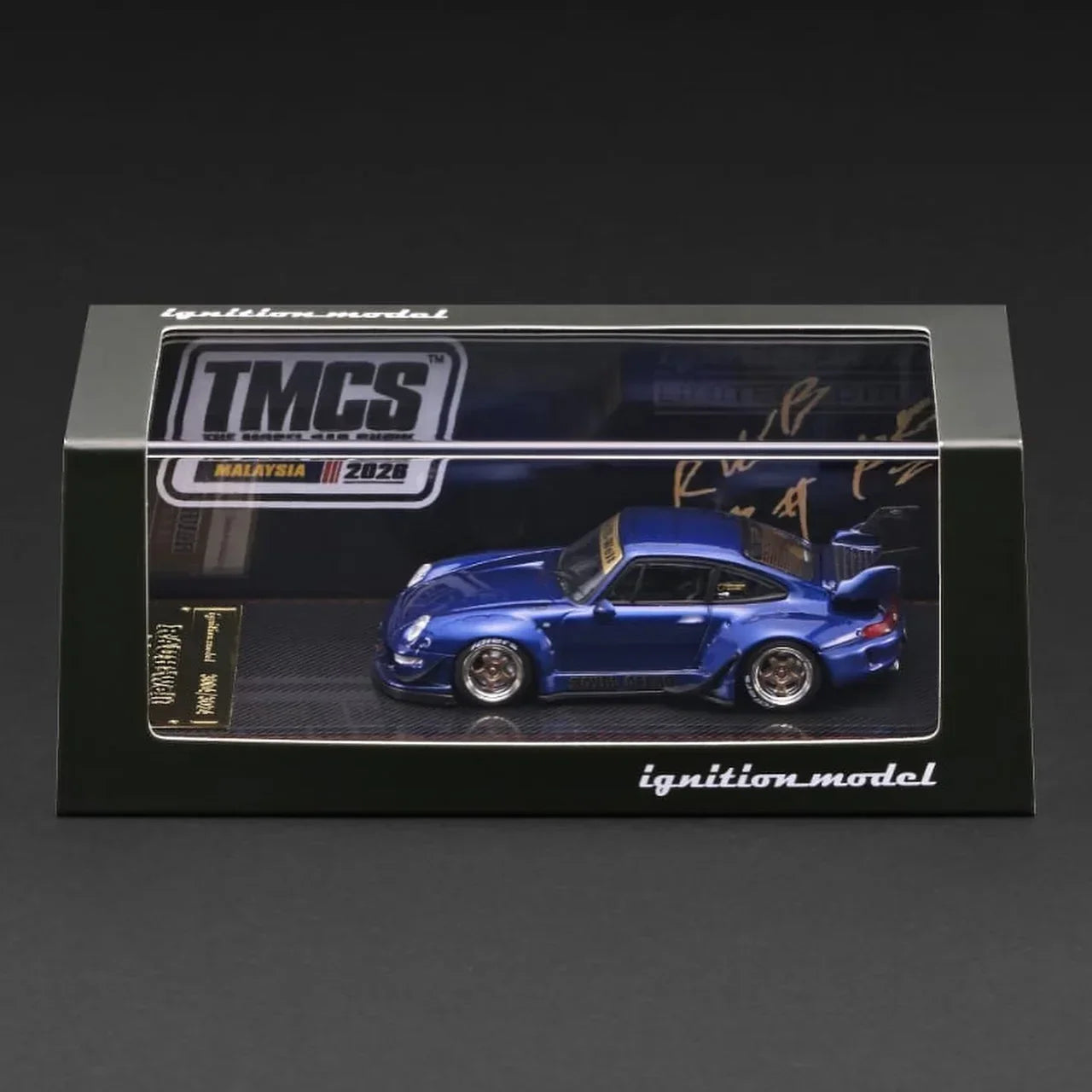 Premium scale diecast model car – *TMCS 2026* RWB 993 Blue Metallic, 1:64 Scale Collectible