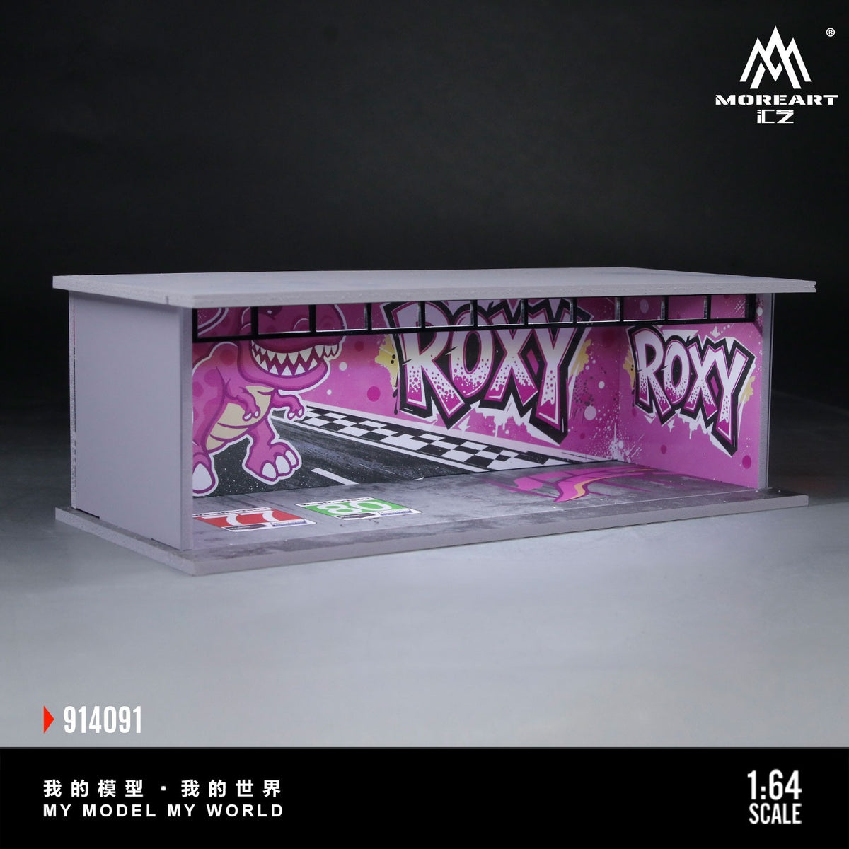 *PRE-ORDER* Theme Light Assembly Scene Model Pink Dragon Painted Scene (Diaroma), 1:64 Scale