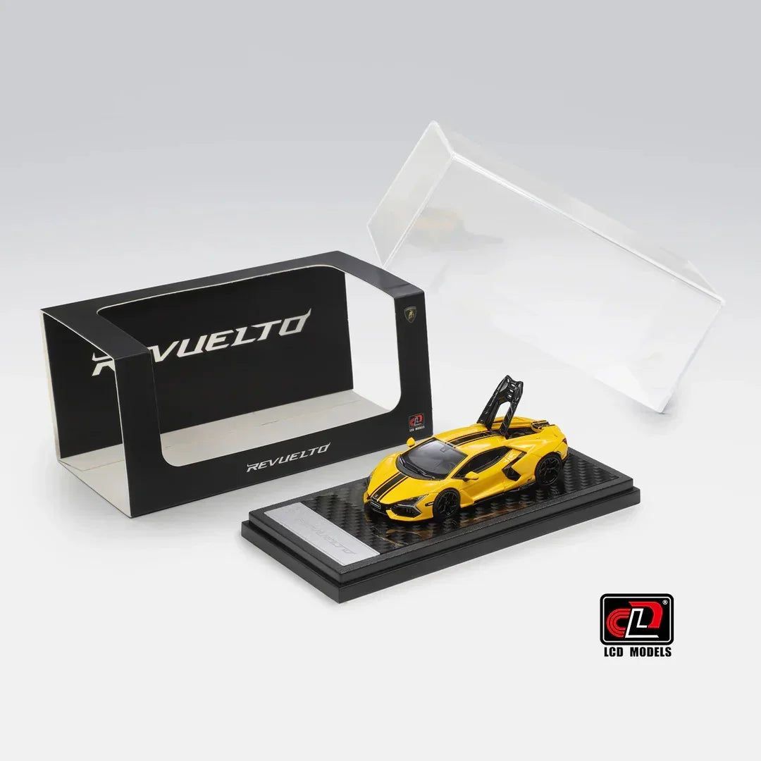 Premium scale diecast model car – Lamborghini Revuelto 20th Anniversary, 1:64 Scale (Yellow) Collectible