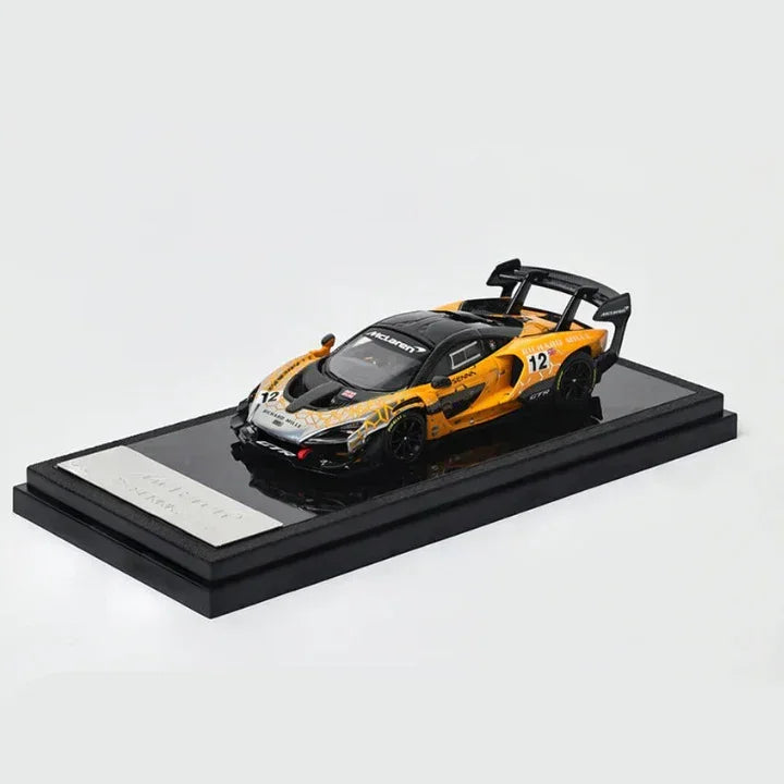 Premium scale diecast model car – McLaren Senna GTR, 1:64 Scale (Electroplating Orange) Collectible