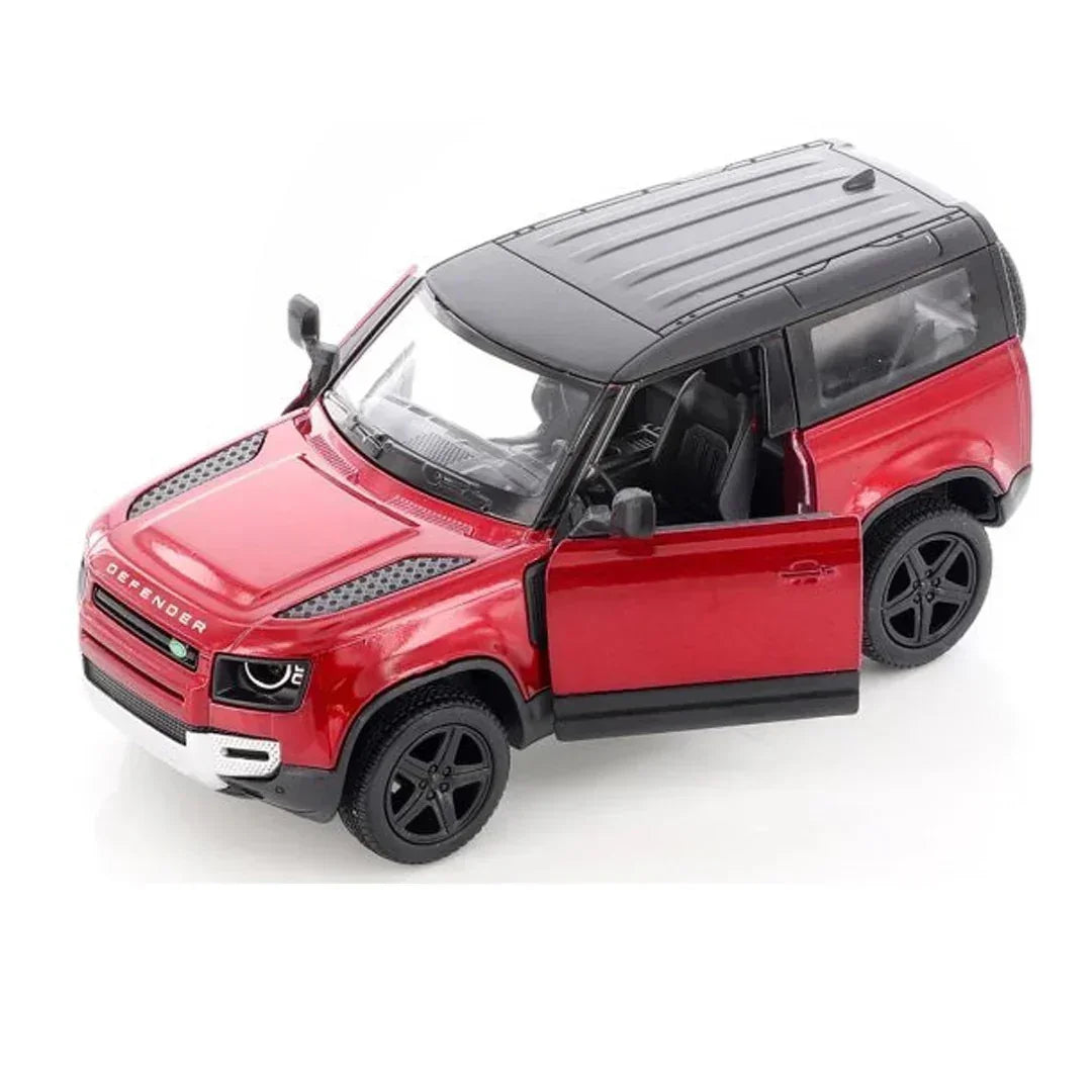 Premium scale diecast model car – Land Rover Defender 90, 1:36 Scale (Red) Collectible