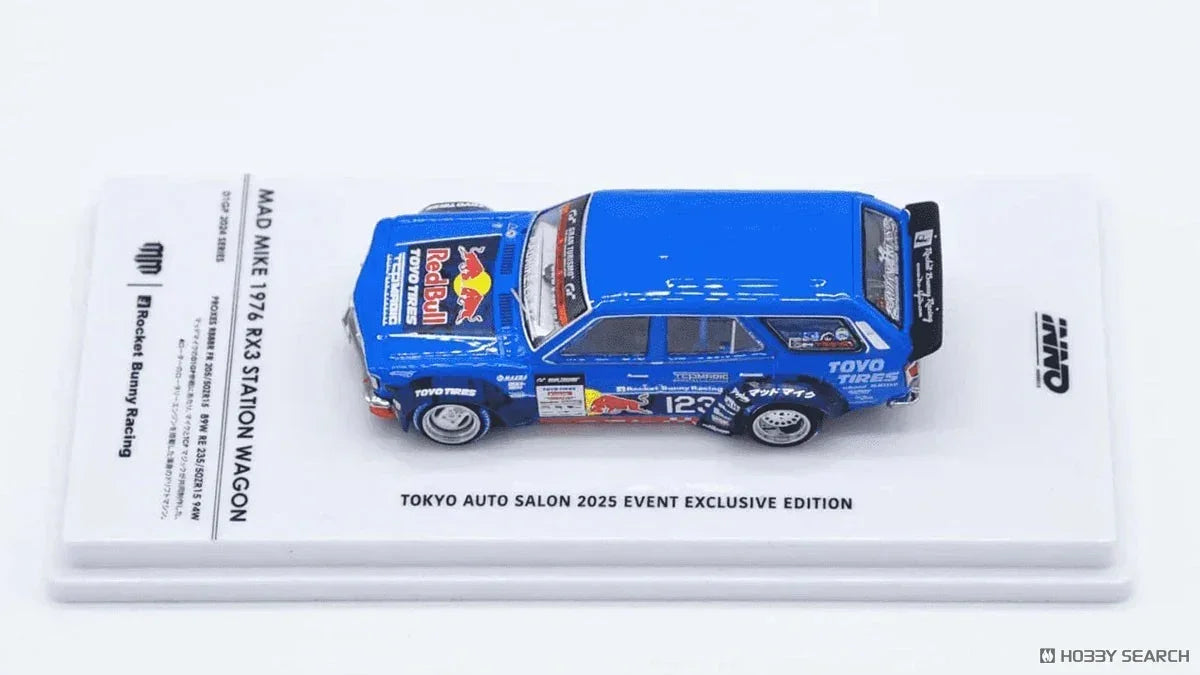 Premium scale diecast model car – Mad Mike 1976 Mazda Rx3 Station Wagon Tokyo Auto Salon 2024, 1:64 Scale Collectible