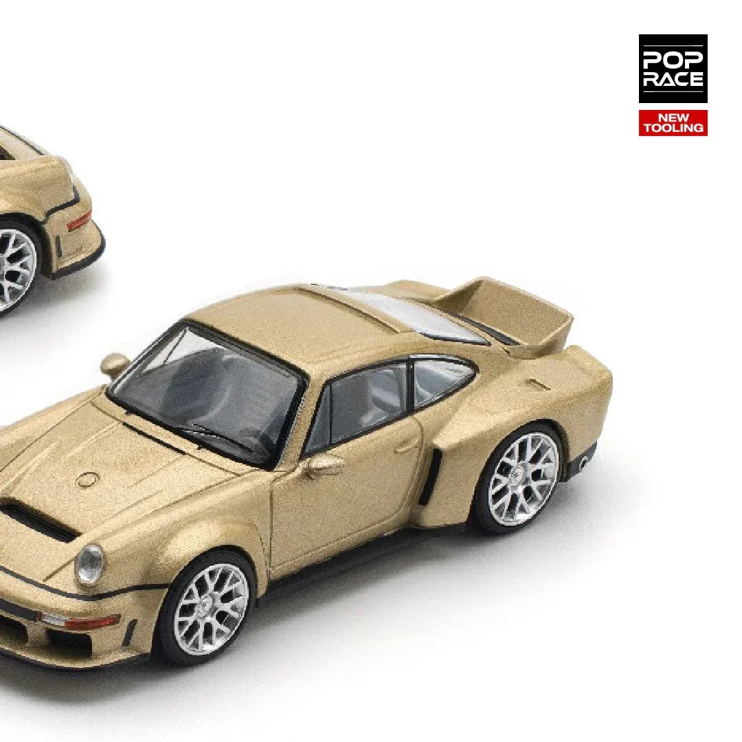 Premium scale diecast model car – Singer DLS Turbo, 1:64 Scale (Sand Color) Collectible