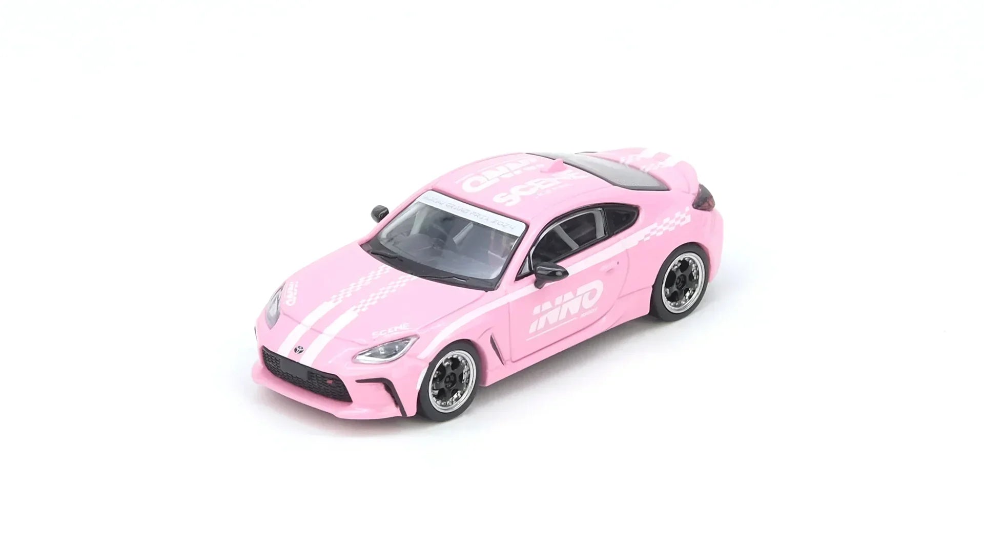 Premium scale diecast model car – *PRE-ORDER* Toyota GR86 "Inno X Scene" Macau Grand Prix 2024 (Hardbox Packaging ), 1:64 Scale (Pink) Collectible