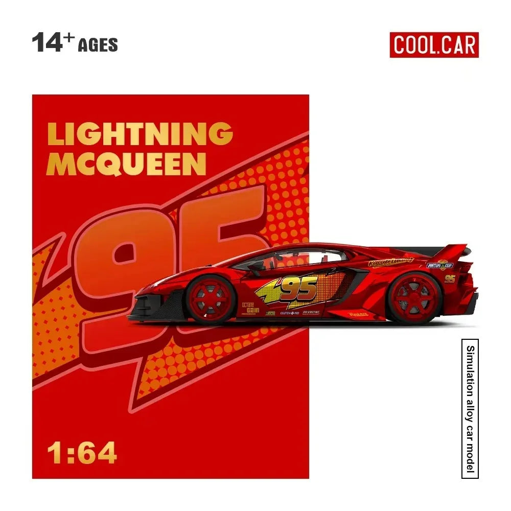 *PRE-ORDER*Lamborghini GTEVO Lightining McQueen, 1:64 Scale (Red)