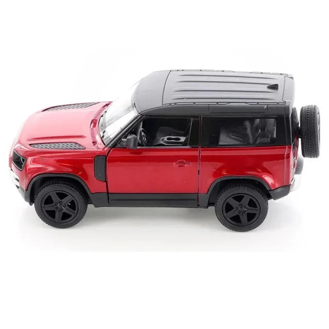 Premium scale diecast model car – Land Rover Defender 90, 1:36 Scale (Red) Collectible