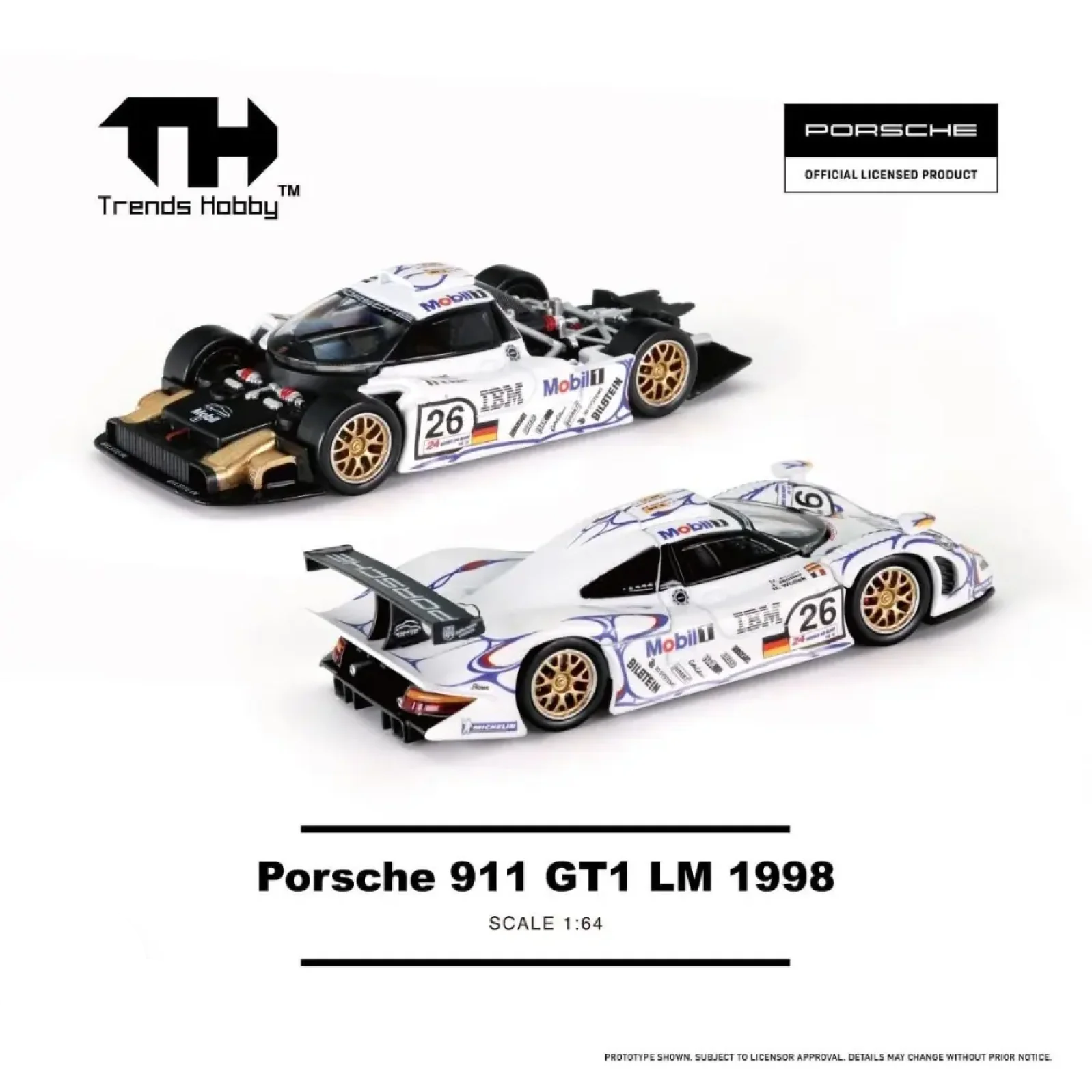 Porsche 911 GTI LM 1998, 1:64 Scale