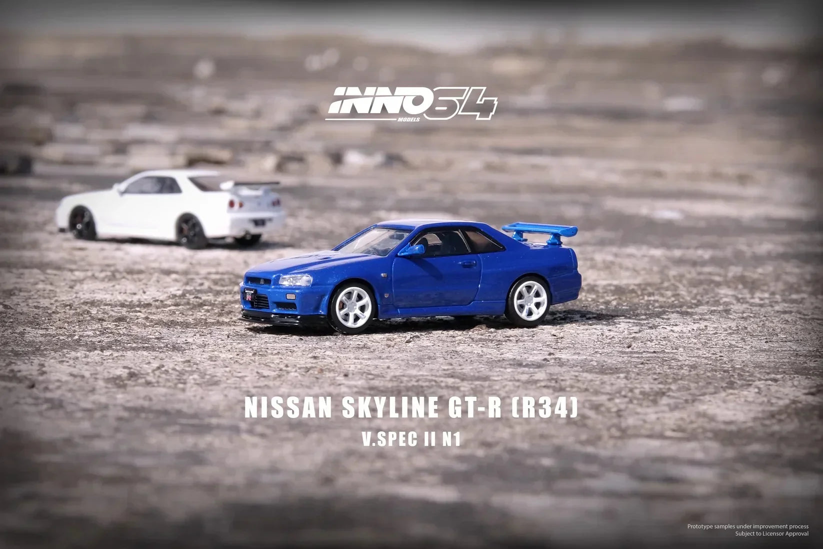 Premium scale diecast model car – *PRE-ORDER* Nissan Skyline GT-R (R34) V-Spec II N1, 1:64 Scale (Blue) Collectible